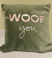 Load image into Gallery viewer, Grey Woof You Cushion