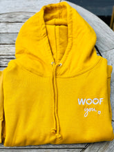 Load image into Gallery viewer, Mustard Embroidered Woof You Hoodie