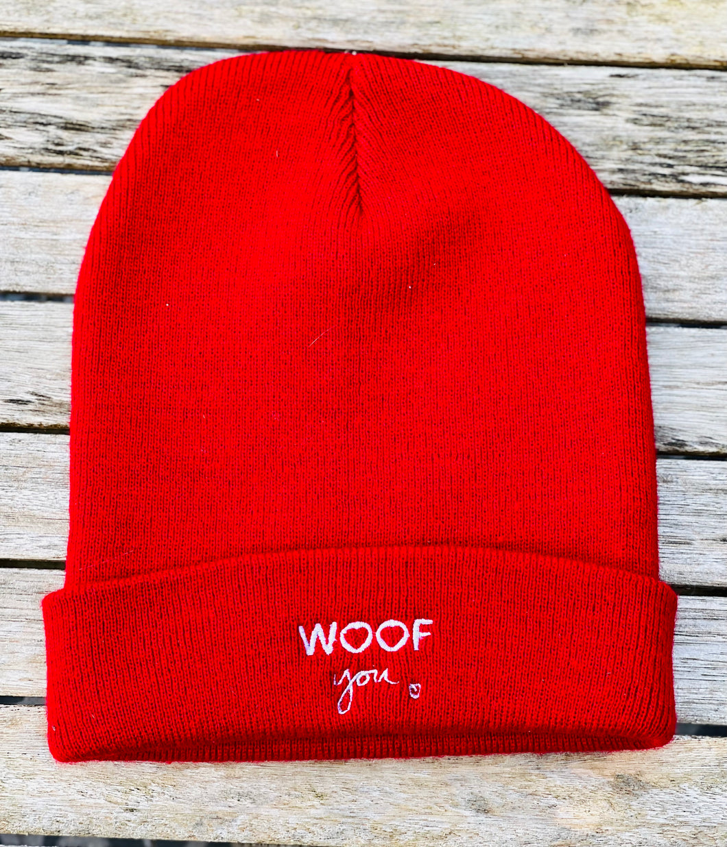 Red Woof You Beanie