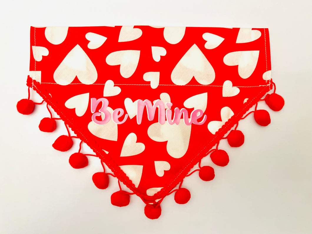 Red and white hearts bandana
